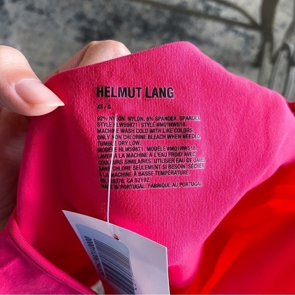 Helmut Lang Asymmetric Twist One-Shoulder Tank Pink XS/S NWT - Picture 5 of 6